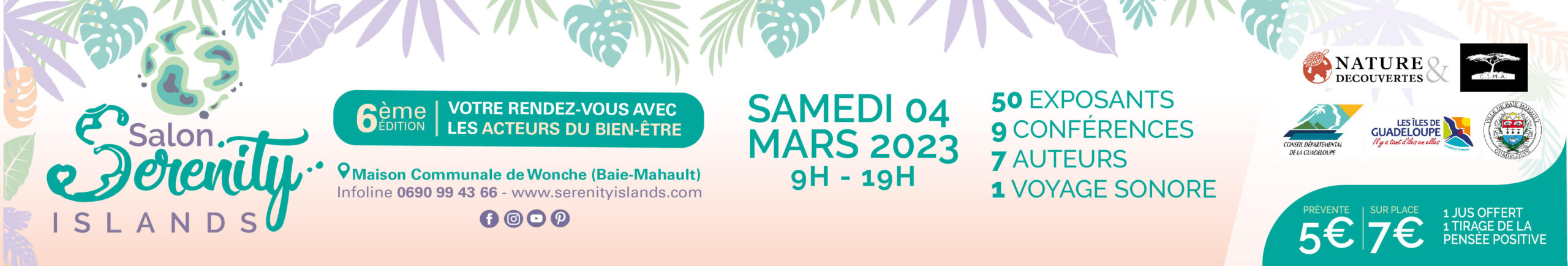 6ème édition du Salon Serenity Islands samedi 4 Mars 2023 de 9h à 19h